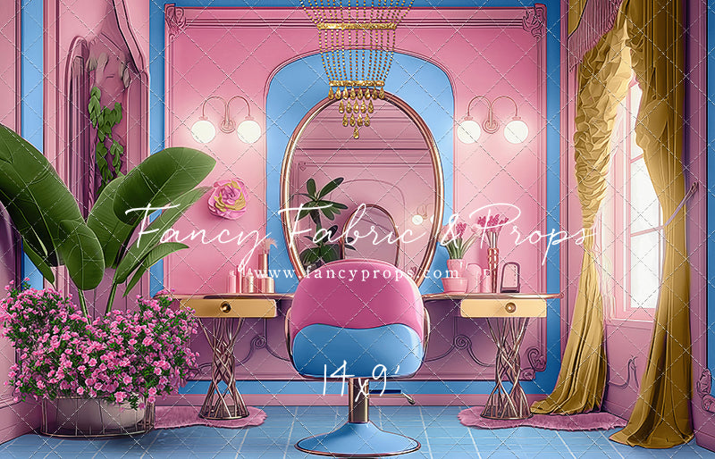 Stacie's Salon - Blue - With Sweep Option