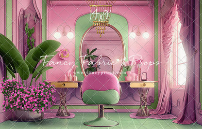 Stacie's Salon - Green - With Sweep Option