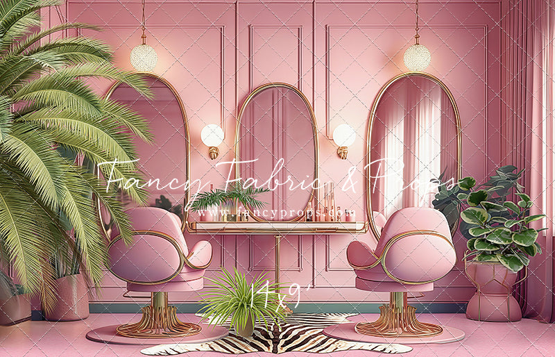 Teresa's Vanity - Pink Floor Option - With Sweep Option