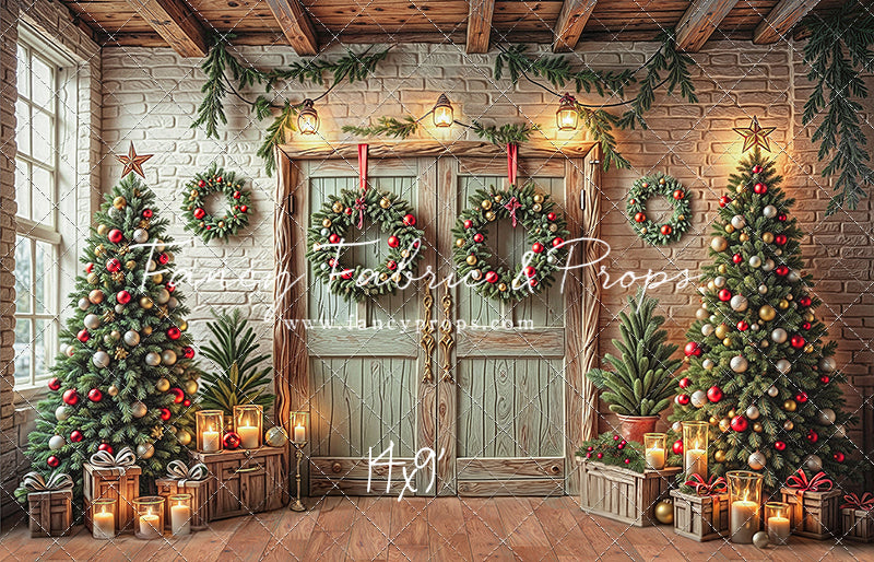 The Christmas Cabin Porch - with Sweep Option