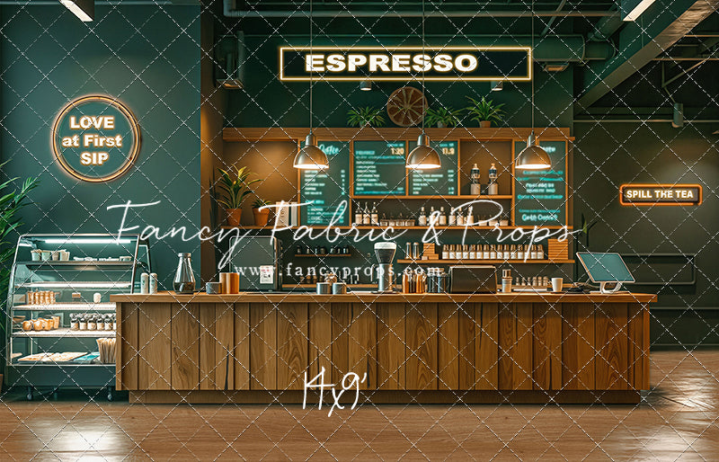 The Coffee Spot - Wood Floor Version - With Sweep Option