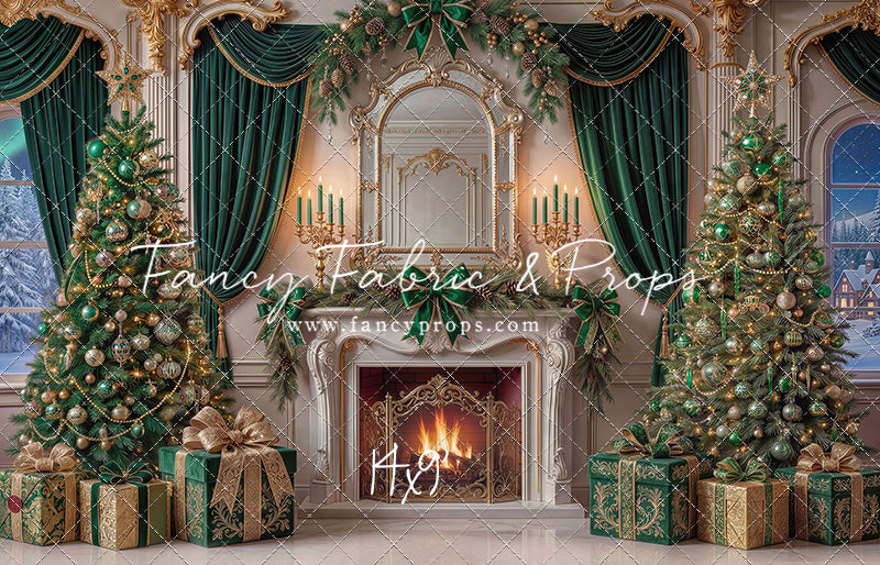 The Emerald Christmas Hearth  - with Sweep Option