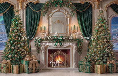The Emerald Christmas Hearth  - with Sweep Option