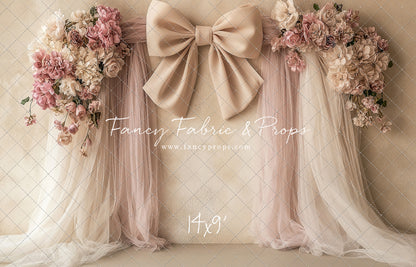 Velvet Blossom Bow Arch - With Sweep Option