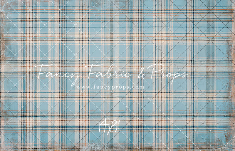 Winter Sky Gingham - With Sweep Option