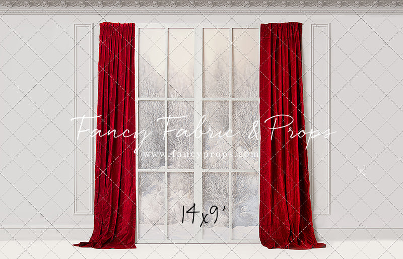 Winter Window Red