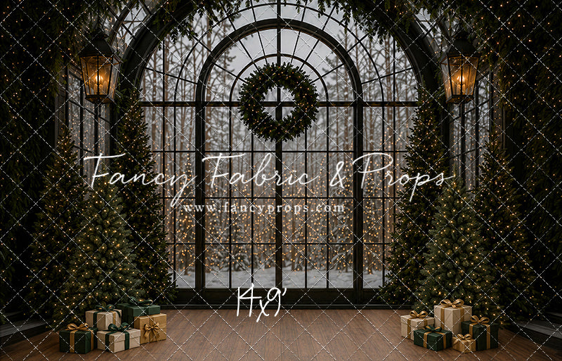 Moody Holiday Window View - with Sweep Option