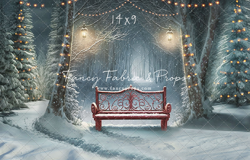 Snowy Bench - Red - with Sweep Option