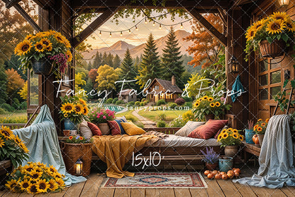 Autumn Sunflower Hideaway - With Sweep Option