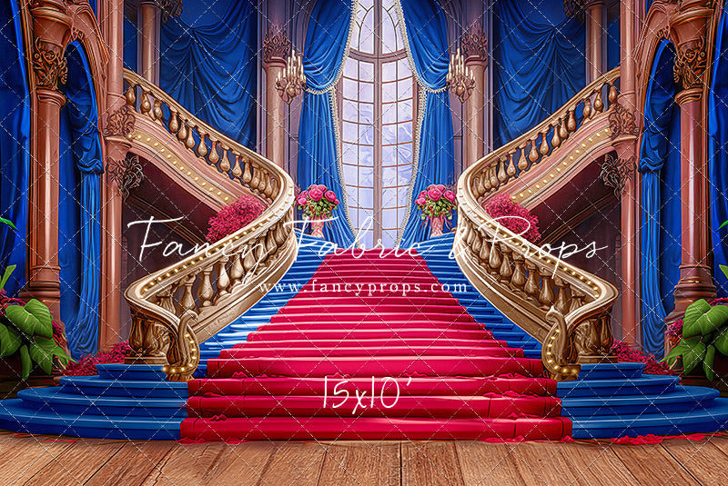 Ballroom Royal Staircase - Royal & Red - With Sweep Option