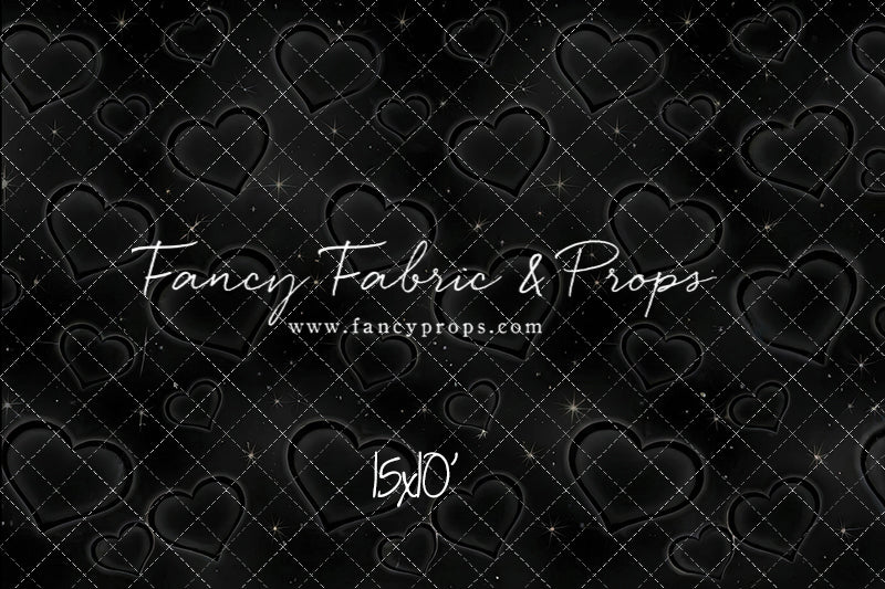 Black Puffy Hearts - With Sweep Option