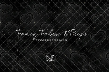 Black Puffy Hearts - With Sweep Option