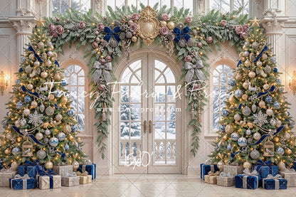 Blue Christmas Foyer - with Sweep Option