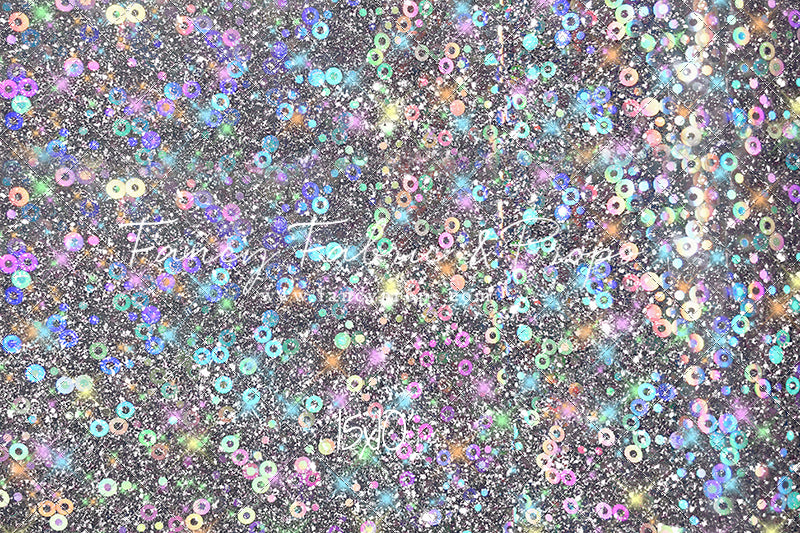 Cosmic Celebration - With Solid Beige Gray Floor Sweep Option