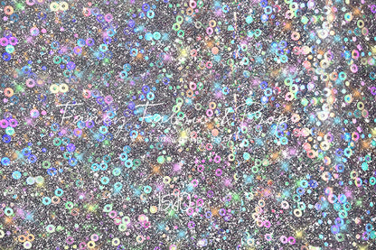 Cosmic Celebration - With Solid Beige Gray Floor Sweep Option