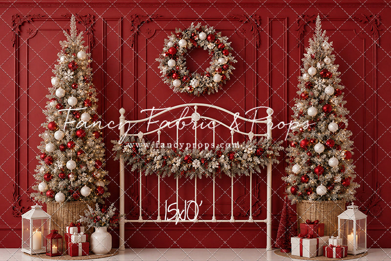 Crimson Holiday Headboard - with Sweep Option