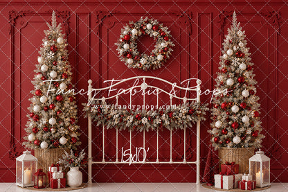 Crimson Holiday Headboard - with Sweep Option