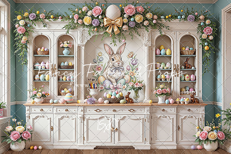 Easter Cupboard - Wood Floor - With Sweep Option