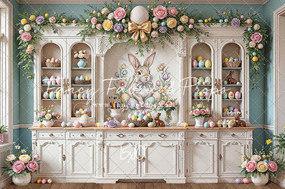 Easter Cupboard - Wood Floor - With Sweep Option