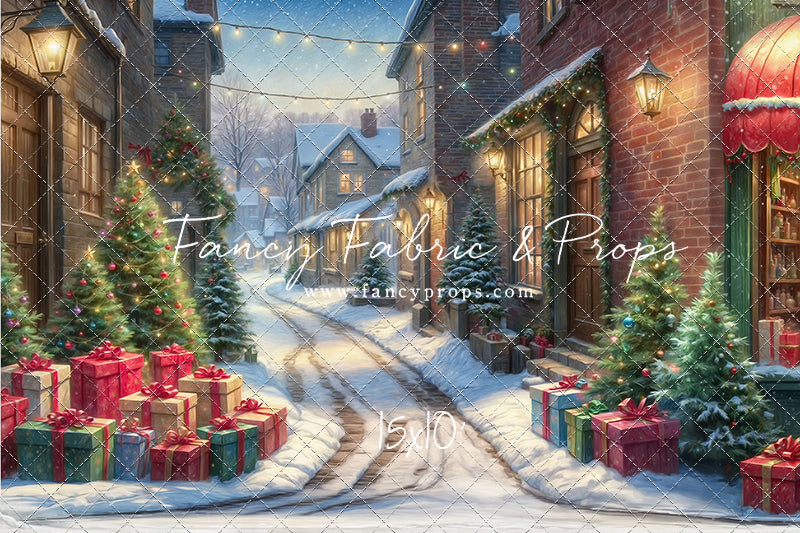 Winter Frost Market Street - Cobblestone Version - with Sweep Option