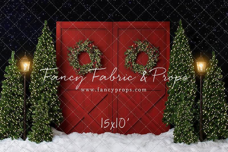 Fancy Red Barn Doors