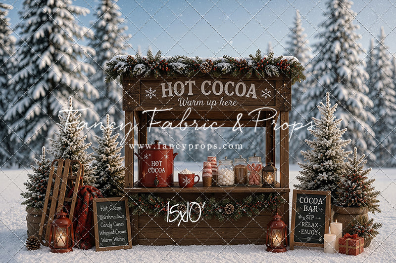 Frosted Forest Cocoa Cart - With Sweep Option