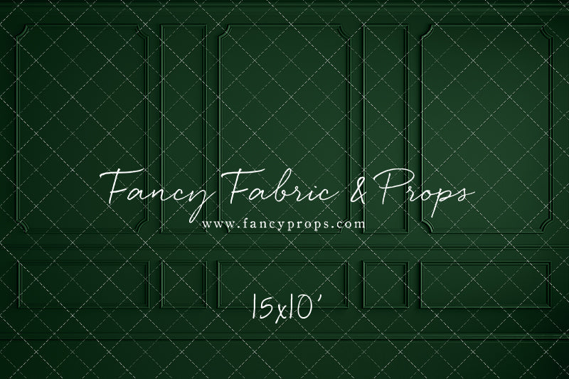 Holly Jolly Green Wainscoting Wall