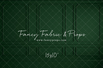 Holly Jolly Green Wainscoting Wall