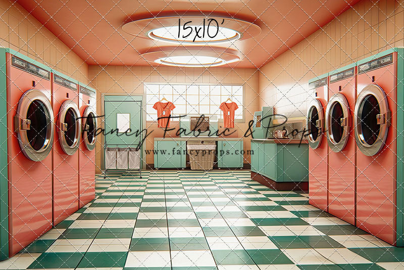 Laundry Day - Coral With Double Washers- With Sweep Option