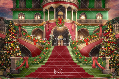 Merry Mansion- Green Rug - with Sweep Option