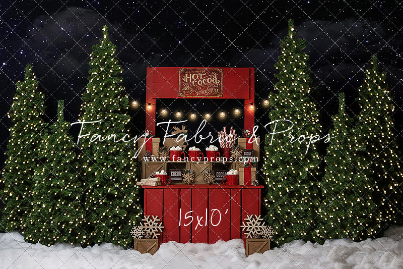 Nighttime Cocoa Stand - with Lights