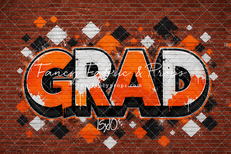 Orange & Black Grad - With Sweep Option
