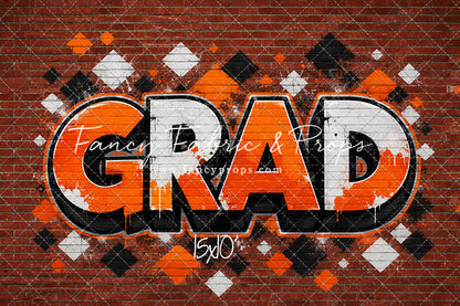 Orange & Black Grad - With Sweep Option