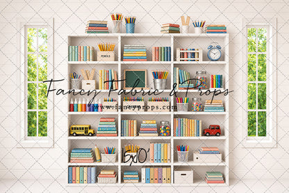 Pastel Classroom Bookshelf - With Sweep Option