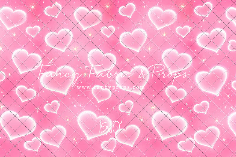 Pink Puffy Hearts - With Sweep Option
