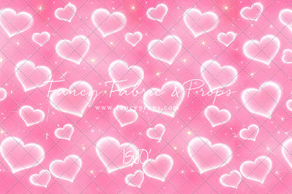 Pink Puffy Hearts - With Sweep Option