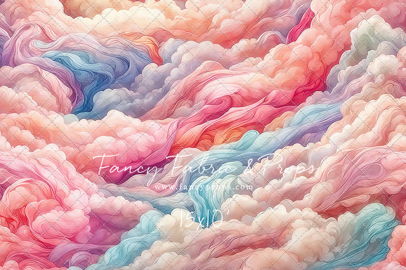 Pink Rainbow Cascading Clouds