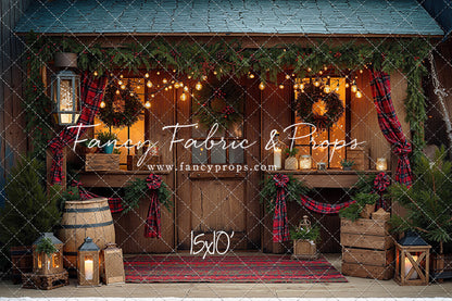 Plaid Cabin Porch - With Sweep Option