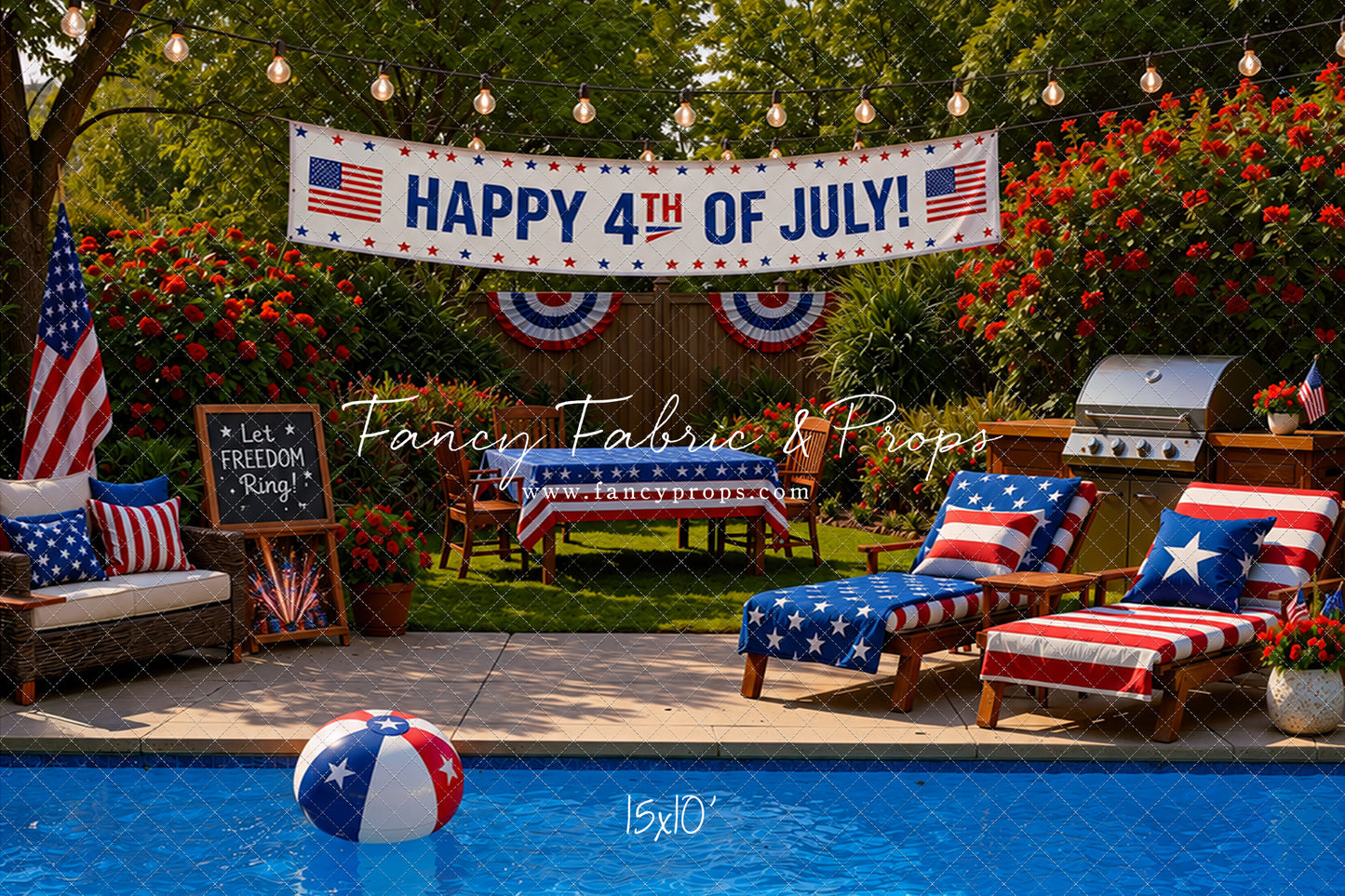 Red, White & Poolside Nights - With Sweep Option