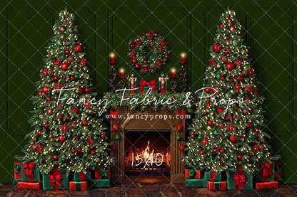 Red & Green Christmas Mantle