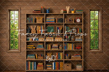 Rustic Schoolhouse Bookshelf - With Sweep Option