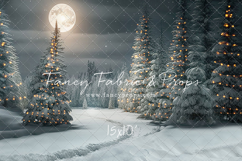 Snowy Road With Lights - with Sweep Option