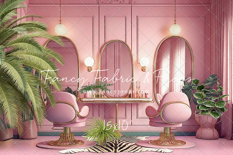 Teresa's Vanity - Pink Floor Option - With Sweep Option