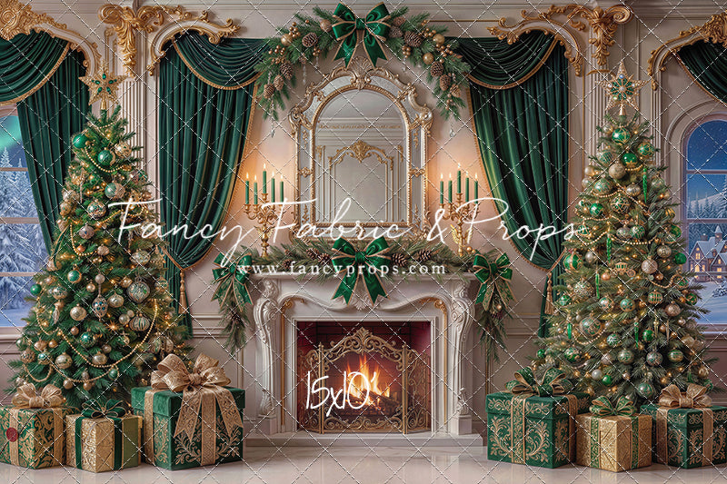The Emerald Christmas Hearth  - with Sweep Option