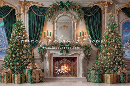 The Emerald Christmas Hearth  - with Sweep Option