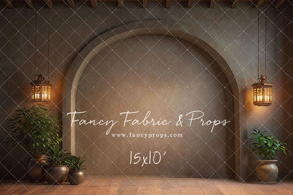 Warm Amber Archway - No Bench - With Sweep Option