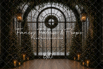 Evening Christmas Window - with Sweep Option