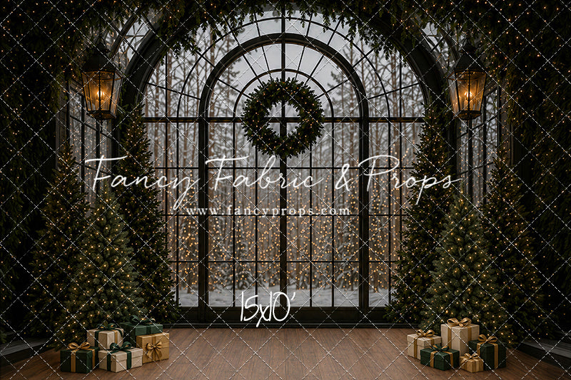 Moody Holiday Window View - with Sweep Option