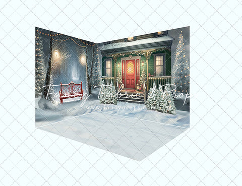 Snowy Merry Porch Greetings - Mini Room
