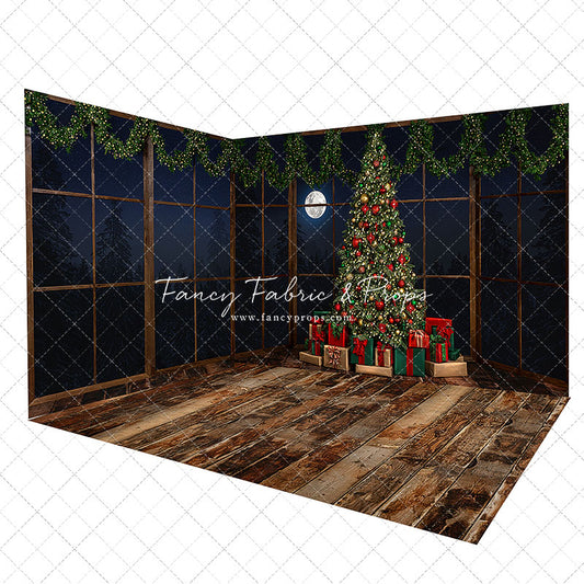 Christmas Bay Window With Garland - Room
